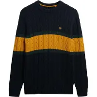 Superdry Pull-over bleu marine / curry / sapin