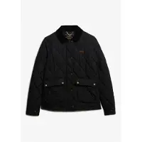 Superdry Femme Veste Doublée à Bordure en Velours Côtelé Black Taille: 40