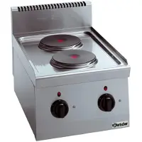 Bartscher Cuisinière électrique 600 2 plaques longues