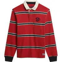 Superdry pour homme. M6010909A Polo rouge Athletic Eagle vintage (S), Casuel, Coton, Manche longue