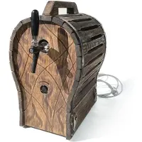 Ich-zapfe Tireuse a biere, Machine a biere, Pompe a biere - JET 30 avec optique de tonneau en bois, 30 litres/h