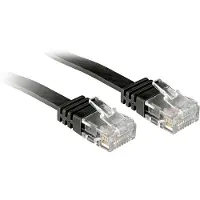 Lindy - Cordon de raccordement - RJ-45 (M) pour RJ-45 (M) - 1 m - UTP - CAT 6 - moulé plat - noir