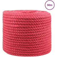 vidaXL Corde en Jute Rouge Jute 100% Tossa
