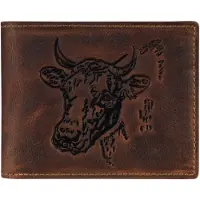 Green Burry GREENBURRY porte-monnaie Vintage Wallet Brown Cow brun
