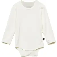 Minymo Body m/l - Bambou - Blanc - - 1 an (80) - Body M/L