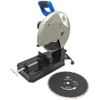 HBM Scie à pierre 350mm - 2300W incluant 2 lames de scie diamantées
