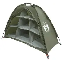 vidaXL Tente de rangement avec toit, couleur vert olive, dimensions 120 x 50 x 70 cm