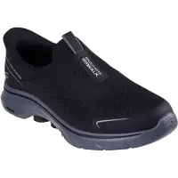 SKECHERS GO WALK 7 Slip-Ins 216553-BKCC, baskets pour hommes, couleur noire, système "Hands Free", semelle intérieure en mousse à mémoire de forme, technologie ULTRA GO, taille 42 EU