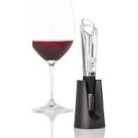 AdHoc Bec Verseur et Bouchon pour Vin AdHoc Aerovin RVS Zwart