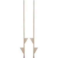 Angel Toys Échasses en bois non traité, 170 cm - pieds non traités