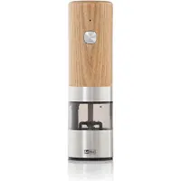 AdHoc Moulin à poivre et à sel électrique i.Mill, équipé d'un mécanisme de broyage en céramique CeraCut, incluant une batterie lithium, en bois d'érable, acier inoxydable et acrylique