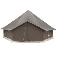 vidaXL Tente de type chapiteau, marron et gris, 500 x 500 x 300 cm, en polyester et acier