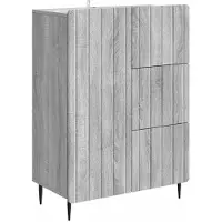 vidaXL Buffet Sonoma gris 66 x 34,5 x 91,5 cm en aggloméré