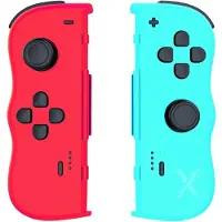 Lexip Manette Rouge et Bleu pour Nintendo Switch et Nintendo Switch 2