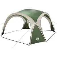 vidaXL Tente de protection latérale avec toit, vert, 410 x 410 x 250 cm, polyester et acier