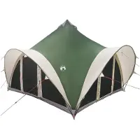 vidaXL Tente de type "Zelt" avec toit vert, pour 6 personnes, en polyester et en acier