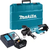 Makita DDA 450 ZK Akku Winkelbohrmaschine 18 V 70 Nm Brushless + 1x Akku 9,0 Ah + Ladegerät + Koffer (Perceuse d’angle)