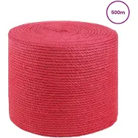 vidaXL Corde en Jute Rouge Jute 100% Tossa