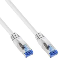 InLine - Cordon de raccordement - RJ-45 (M) pour RJ-45 (M) - 20 m - SFTP, PiMF - CAT 6a - sans halogène, moulé, sans crochet - blanc