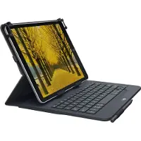 Logitech 920-008336 Tablette 9 à 10 pouces Étui Clavier Universal Folio avec Clavier sans fil et Bluetooth (Clavier Espagnole QWERTY, Noir)