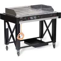 Hendi Grill à gaz Atlanta, noir, 13kW, 1285x770x(H)917mm