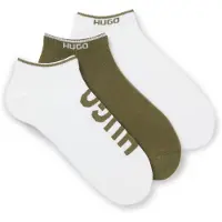 HUGO Lot de trois paires de chaussettes basses avec logos