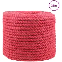vidaXL Corde en Jute Rouge Jute 100% Tossa