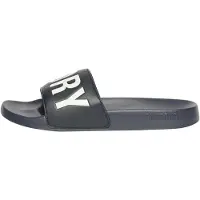 Superdry Claquettes / Tongs bleu marine / blanc