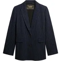 Superdry Blazer bleu foncé / blanc