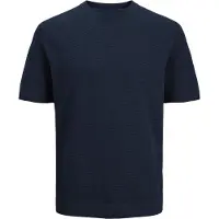 Jack & Jones Riley Knit Crew Short Sleeve T-shirt Bleu L Homme