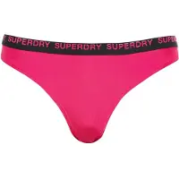 Superdry pour femme. W3010390A Bas de bikini extensible à la coupe audacieuse en rose (S), Beachwear, Polister recyclé, Durable