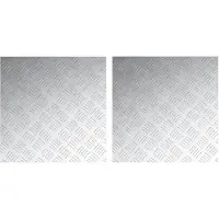 vidaXL Escalier Marchepied Carré 2 pcs Argent 50 x 50 cm Aluminium