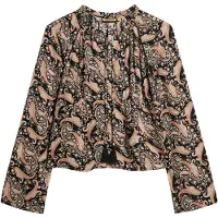 Superdry Chemisier vert / rose / noir