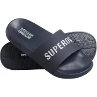 Superdry Code Logo Vegan Pool Slides Bleu EU 36-37 Femme