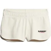 Superdry pour femme. W7110416A Short Sportswear Racer Off-White (L), Blanc, Casuel, Coton