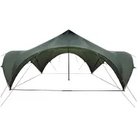 vidaXL Tente de réception vert armée, 600 x 600 x 400 cm, polyester et acier