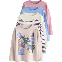 Next T-Shirt ivoire / bleu ciel / lilas / mauve / blanc
