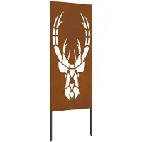 vidaXL Toile de protection visuelle de jardin rouillée 50 x 140 cm Acier résistant aux intempéries