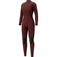 Mystic Jayde 5/4 Mm Double Woman Long Sleeve Chest Zip Neoprene Suit Gris L Femme