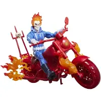 Hasbro Figurine Ghost Rider Marvel Legends Johnny Blaze avec moto, 15 cm