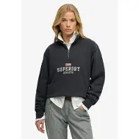 Superdry pour femme. W2012618A Sweatshirt Athletic Essential navy (L), Casuel, Coton, Marine