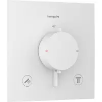 Hansgrohe robinet thermostatique encastré Ecostat Comfort E, pour 2 points de puisage, finition blanc mat