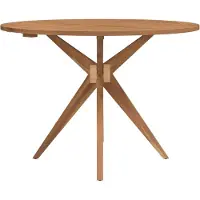 vidaXL Table de jardin ronde Ø110x75 cm Bois massif Acacia