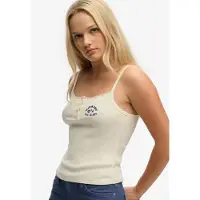 Superdry Athletic Embroider Button Sleeveless T-shirt Blanc L Femme