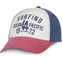 Ocean pacific Casquette de sport 'Capo Mannu' bleu denim / rouge sang / blanc cassé