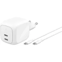 Belkin Chargeur Mural Usb-c Dual Usb-c 67w Pd Pps + 2m Kabel Wch020kq2mwh-b6