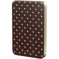 Burga Powerbank magnétique 5 000 mAh - MagSafe et Qi2 - Sorry Busy / Gold