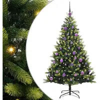 vidaXL Arbre de Noël artificiel à charnières 150 LED Vert 150 cm