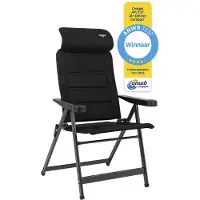 Crespo - Chaise de plage - M - AP/237 - Air-Deluxe - Compact - Noir - Modèle 2025