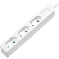 Logilink LPS229 bloc multiprise Euro, 3x, sans interrupteur, blanc